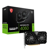MSI GeForce RTX 4060 VENTUS 2X BLACK 8G OC - Graphics card - GeForce RTX 4060 - 8 GB GDDR6 - PCIe 4.0 x16 - HDMI, 3 x DisplayPort